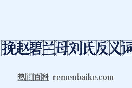 挽赵碧兰母刘氏反义词是什么意思的图片